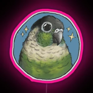 Green Cheek Conure RGB Neon Sign