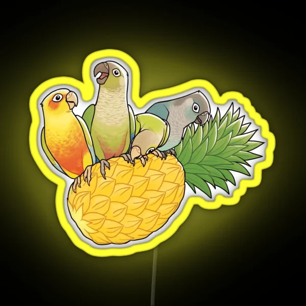 Green Cheek Paradise RGB Neon Sign