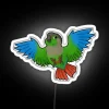 Vibrant green parrot themed RGB LED neon wall decoration art