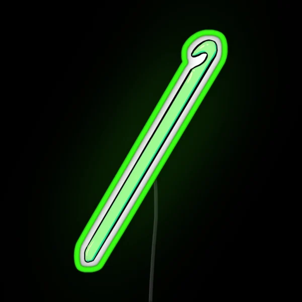 Green Crochet Hook RGB Neon Sign