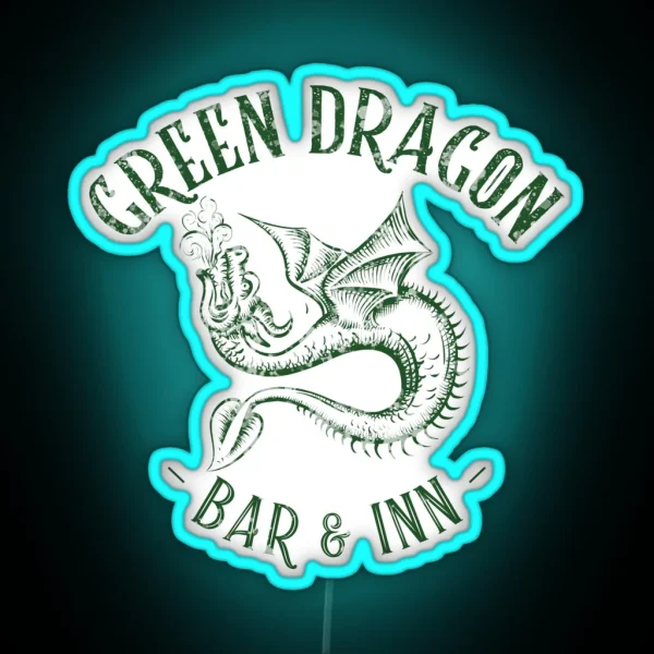 Green Dragon Bar And Inn RGB Neon Sign