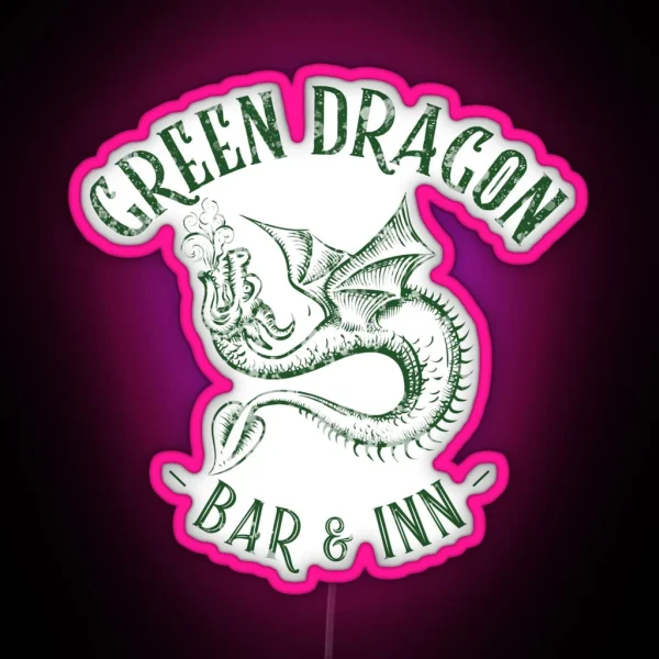 Green Dragon Bar And Inn RGB Neon Sign