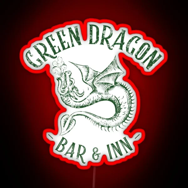 Green Dragon Bar And Inn RGB Neon Sign
