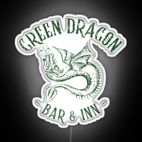 Green Dragon Bar And Inn RGB Neon Sign