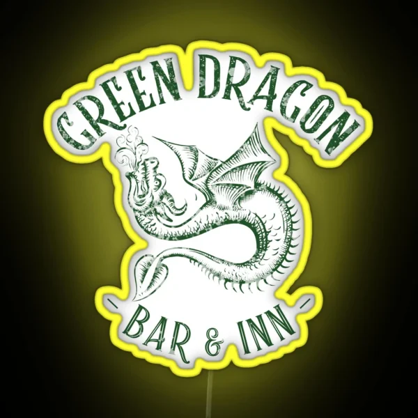 Green Dragon Bar And Inn RGB Neon Sign