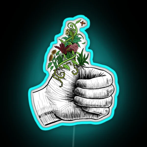 Green Thumb RGB Neon Sign