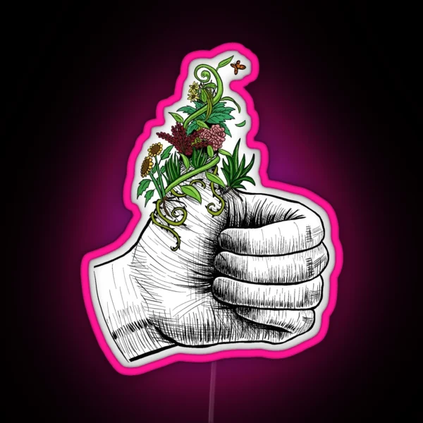 Green Thumb RGB Neon Sign