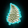 Vibrant green watercolor fern design inspired RGB neon bar decor