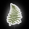 Vibrant neon watercolor fern design adds modern flair to any space.