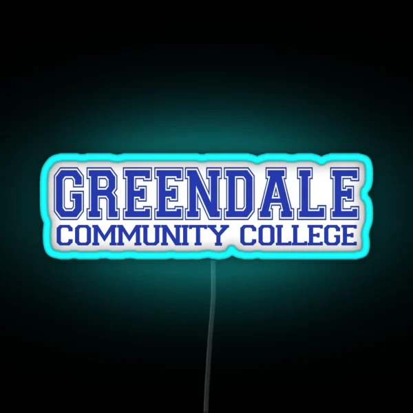GREENDALE College Jersey Blue RGB Neon Sign