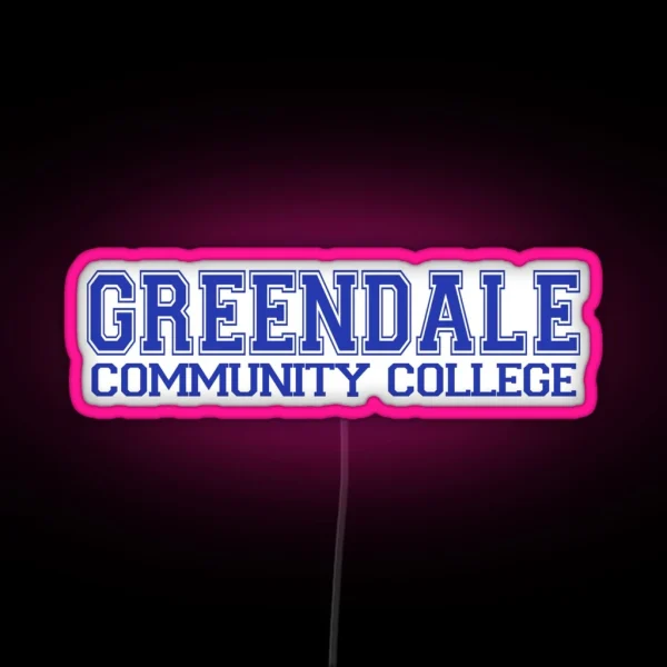 GREENDALE College Jersey Blue RGB Neon Sign