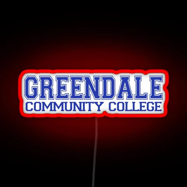 GREENDALE College Jersey Blue RGB Neon Sign