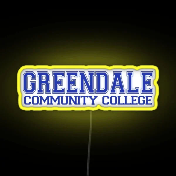GREENDALE College Jersey Blue RGB Neon Sign