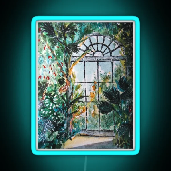 Greenhouse Watercolor RGB Neon Sign