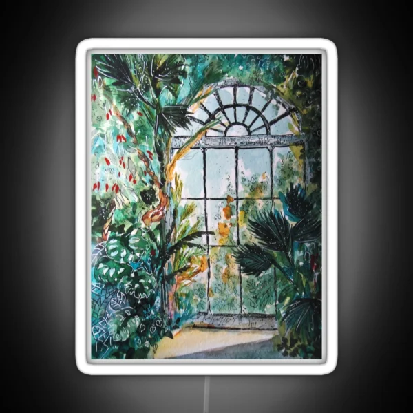 Greenhouse Watercolor RGB Neon Sign