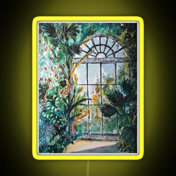 Greenhouse Watercolor RGB Neon Sign