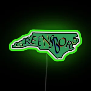 Greensboro North Carolina RGB Neon Sign