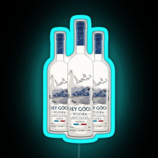 Grey Goose Vodka Bottles Funny Print RGB Neon Sign