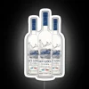 Vibrant Neon Sign Depicting Humorous Grey Goose Vodka Bottle Design