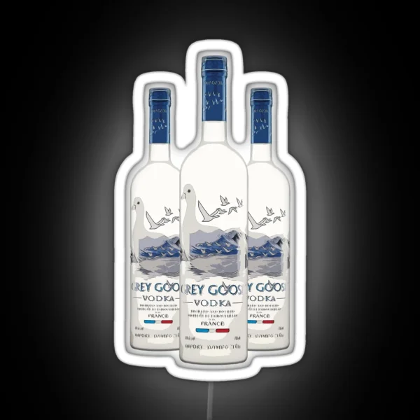 Grey Goose Vodka Bottles Funny Print RGB Neon Sign