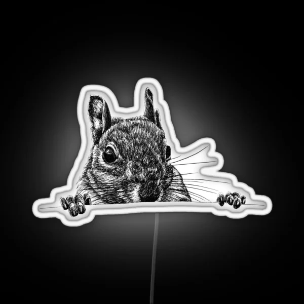 Grey Squirrel RGB Neon Sign