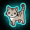 Vibrant grey tabby cat design neon sign with colorful RGB lighting