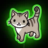 Whimsical Grey Tabby Cat Shaped Neon Sign for Modern Home Decor