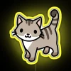 RGB Neon Canvas Display with Grey Tabby Cat Illuminated Design