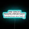 Neon Sign with Vibrant RGB Lighting for Linguistics Enthusiasts Decor