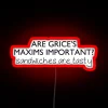 Grice's Maxims of Cooperative Principle in Linguistics Colorful Neon Sign