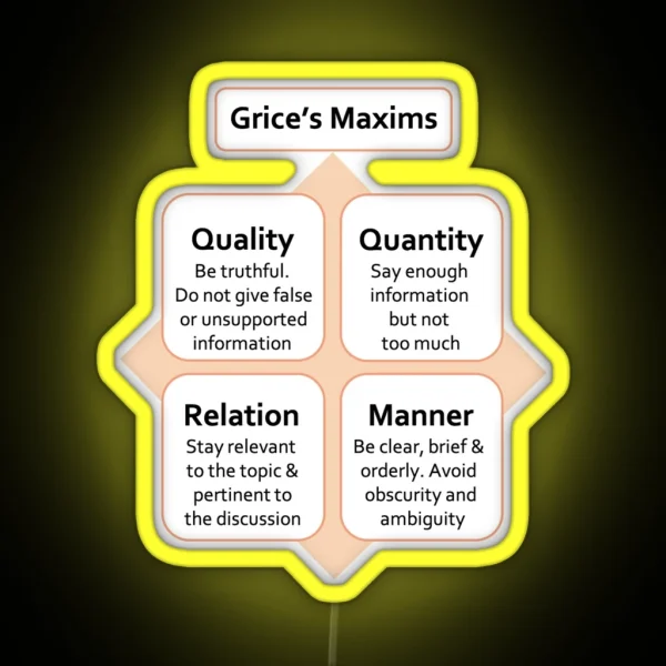 Grice S Maxims RGB Neon Sign