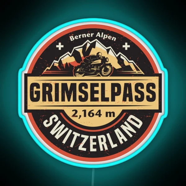 Grimsel Pass Switzerland RGB Neon Sign