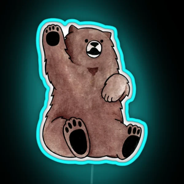 Grizzly Bear RGB Neon Sign