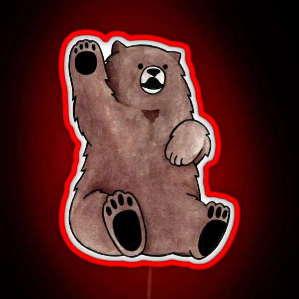 Grizzly Bear RGB Neon Sign