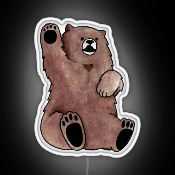 Grizzly Bear RGB Neon Sign