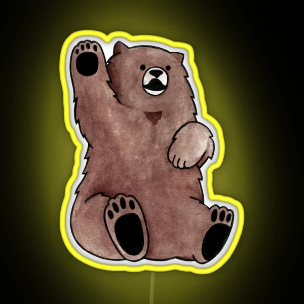 Grizzly Bear RGB Neon Sign