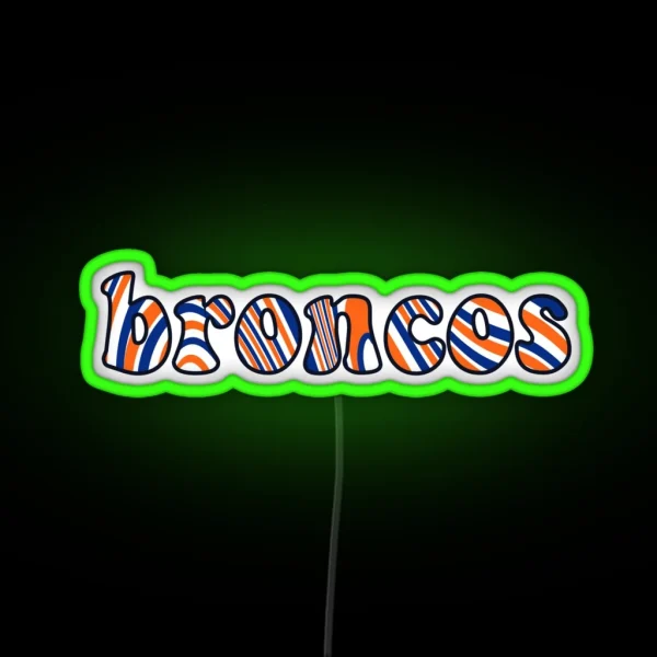 Groovy Broncos RGB Neon Sign