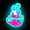 Neon Wall Decoration Retro Vibes Glittering Teacup Art LED Sign