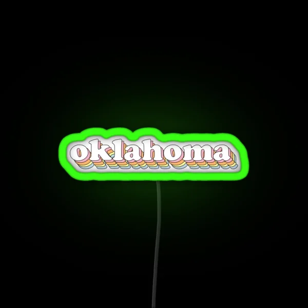 Groovy Oklahoma RGB Neon Sign