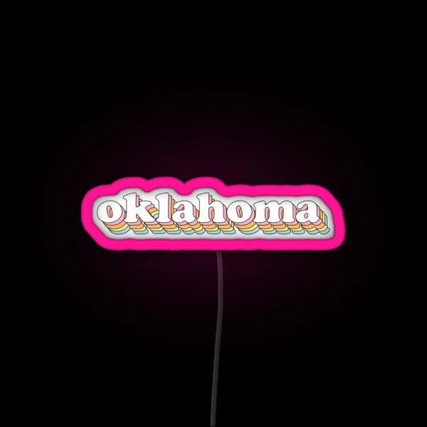 Groovy Oklahoma RGB Neon Sign