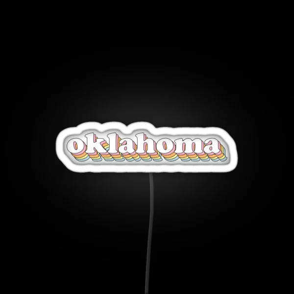 Groovy Oklahoma RGB Neon Sign