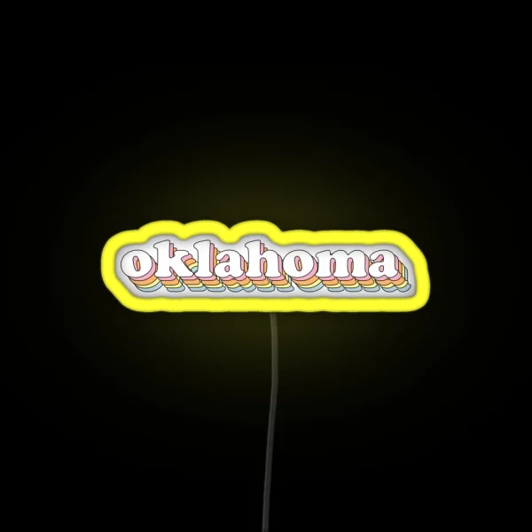 Groovy Oklahoma RGB Neon Sign