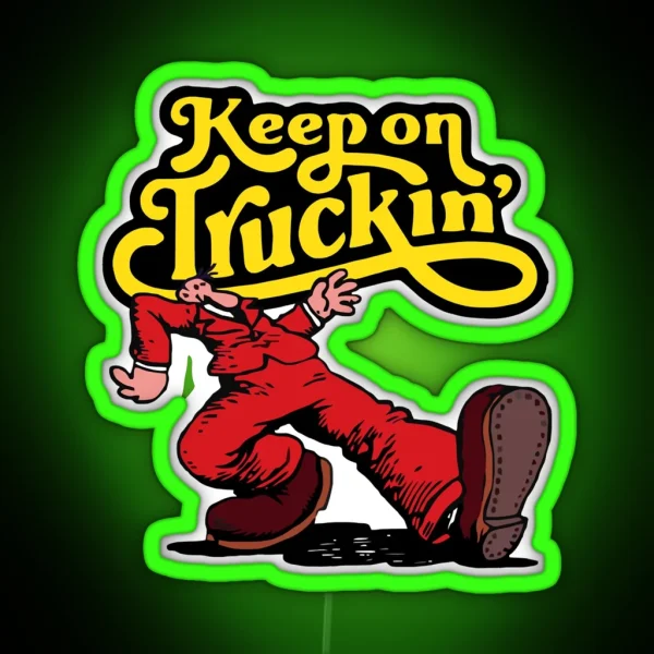 Grotesque Caricatures Monster Keep On Truckin Gift For RGB Neon Sign