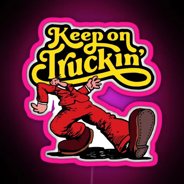 Grotesque Caricatures Monster Keep On Truckin Gift For RGB Neon Sign