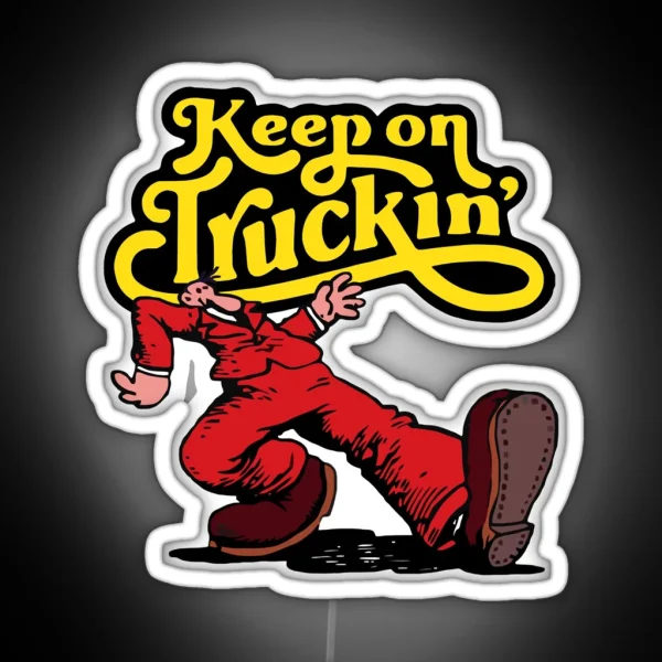 Grotesque Caricatures Monster Keep On Truckin Gift For RGB Neon Sign