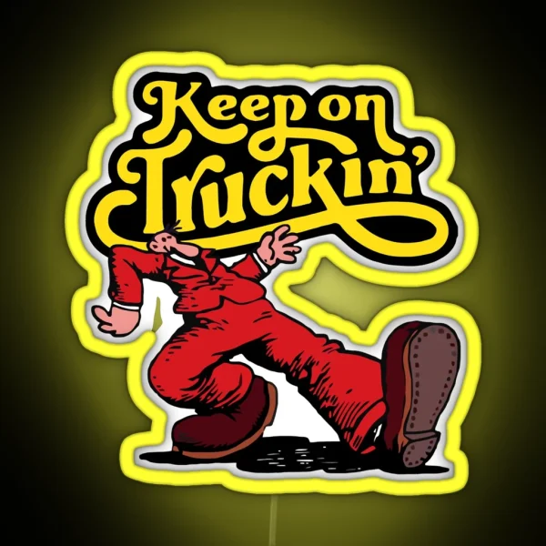 Grotesque Caricatures Monster Keep On Truckin Gift For RGB Neon Sign