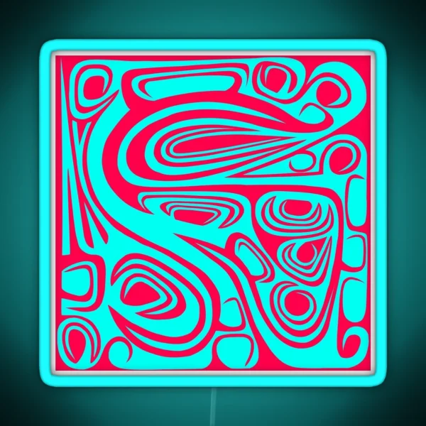 Growth Abstract Spiral Art Which Strives RGB Neon Sign