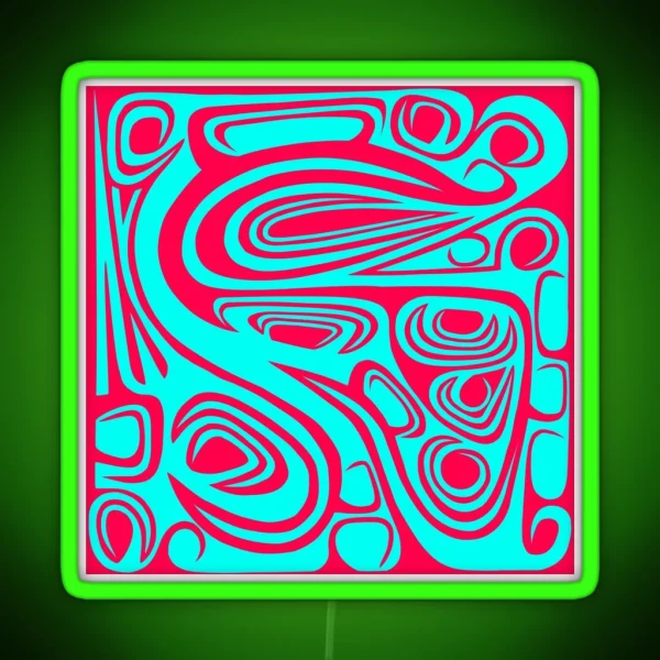 Growth Abstract Spiral Art Which Strives RGB Neon Sign