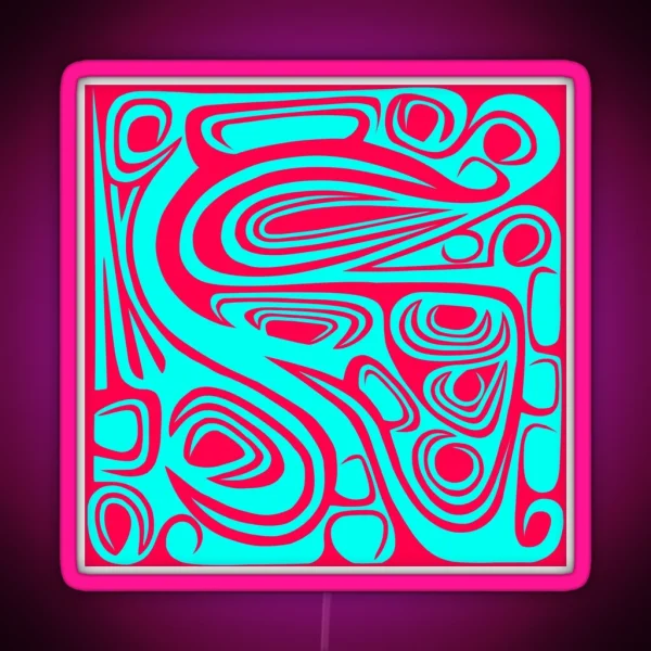 Growth Abstract Spiral Art Which Strives RGB Neon Sign