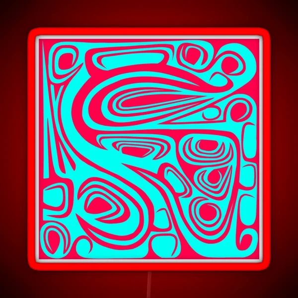 Growth Abstract Spiral Art Which Strives RGB Neon Sign